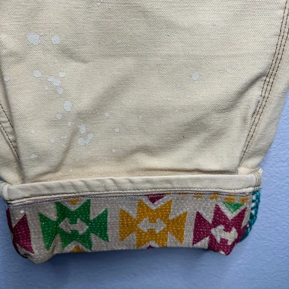 New Tricia Fix Exclusive Carhartt Reworked Pants 17” Waist Kantha Embroidered - Picture 4 of 11